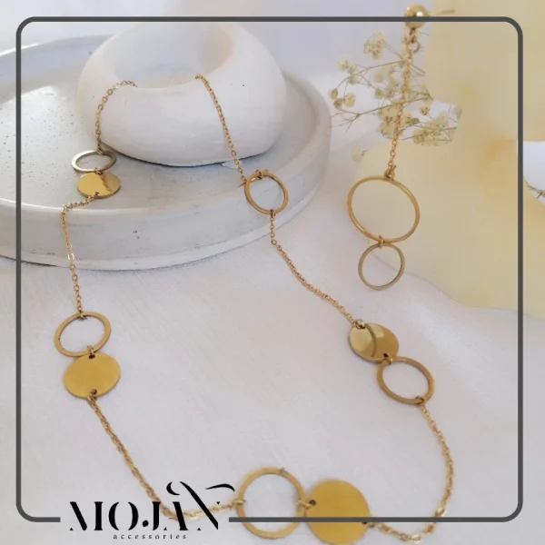 گردنبند استیل دایره ای خاص کد1112