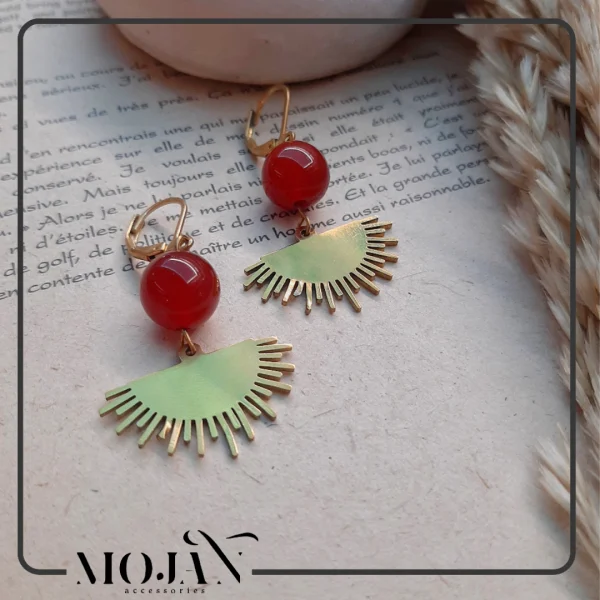 گوشواره استیل خورشیدی کد871