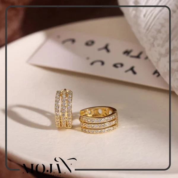 گوشواره استیل نگین دار XUPING کد869