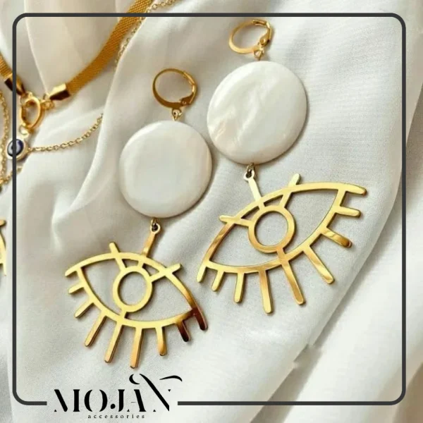 گوشواره استیل طرح چشم کد877