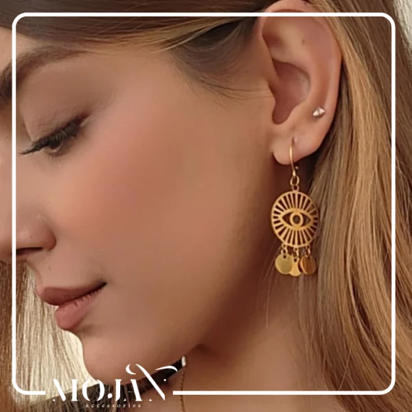 گوشواره استیل طرح چشم کد878