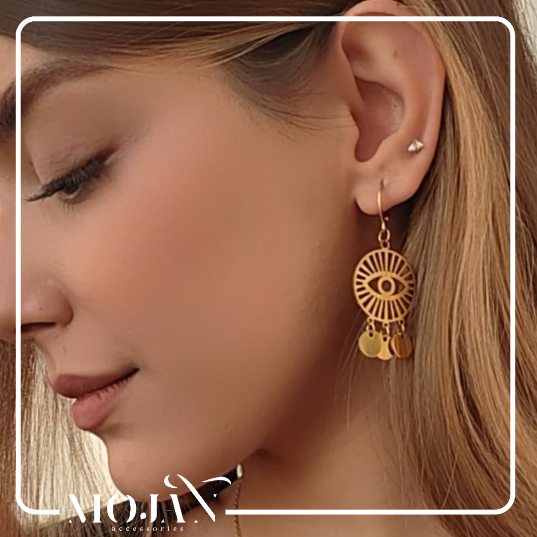 گوشواره استیل طرح چشم کد878