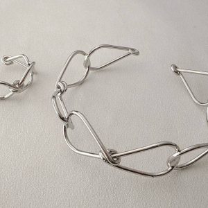 ست دستبند و انگشتر استیل کد a109موژان حیدری